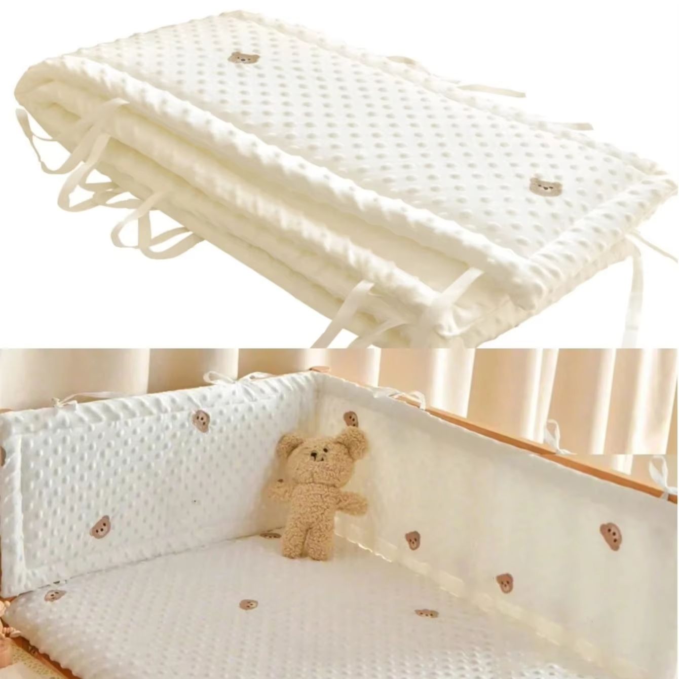 Baby Nursery Glider - Solid Color Baby Crib Fence Cotton