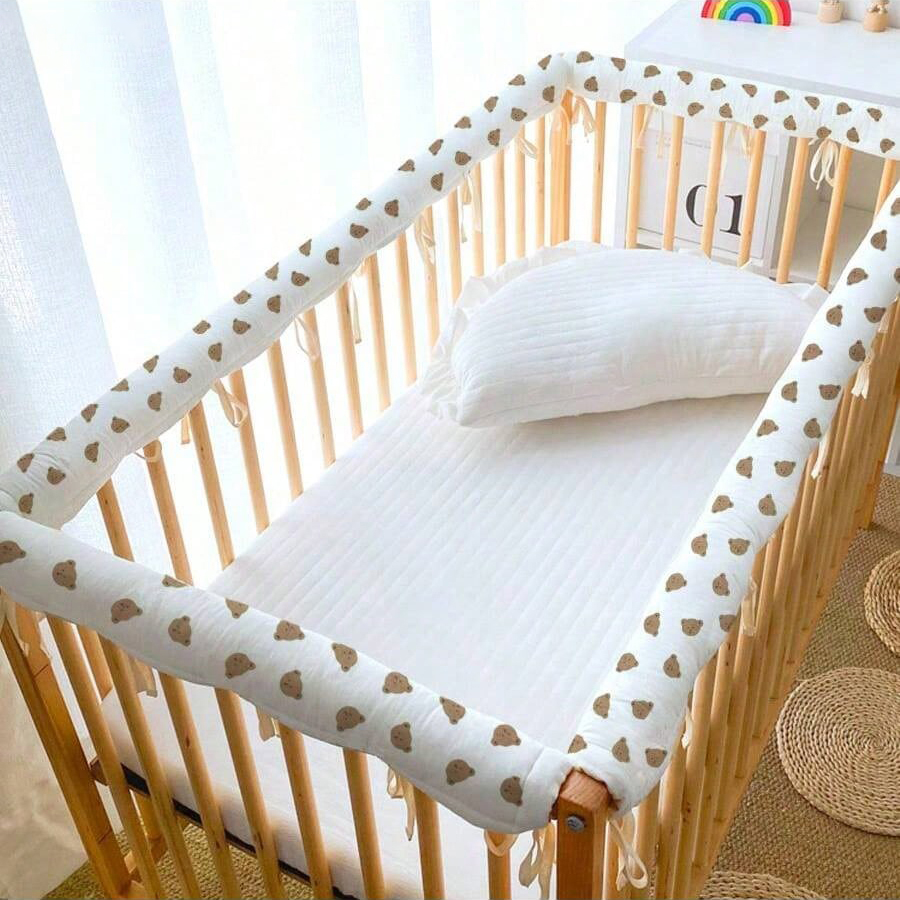 Baby Nursery Glider - 3Pcs Ins Baby Crib Bumper Strips,
