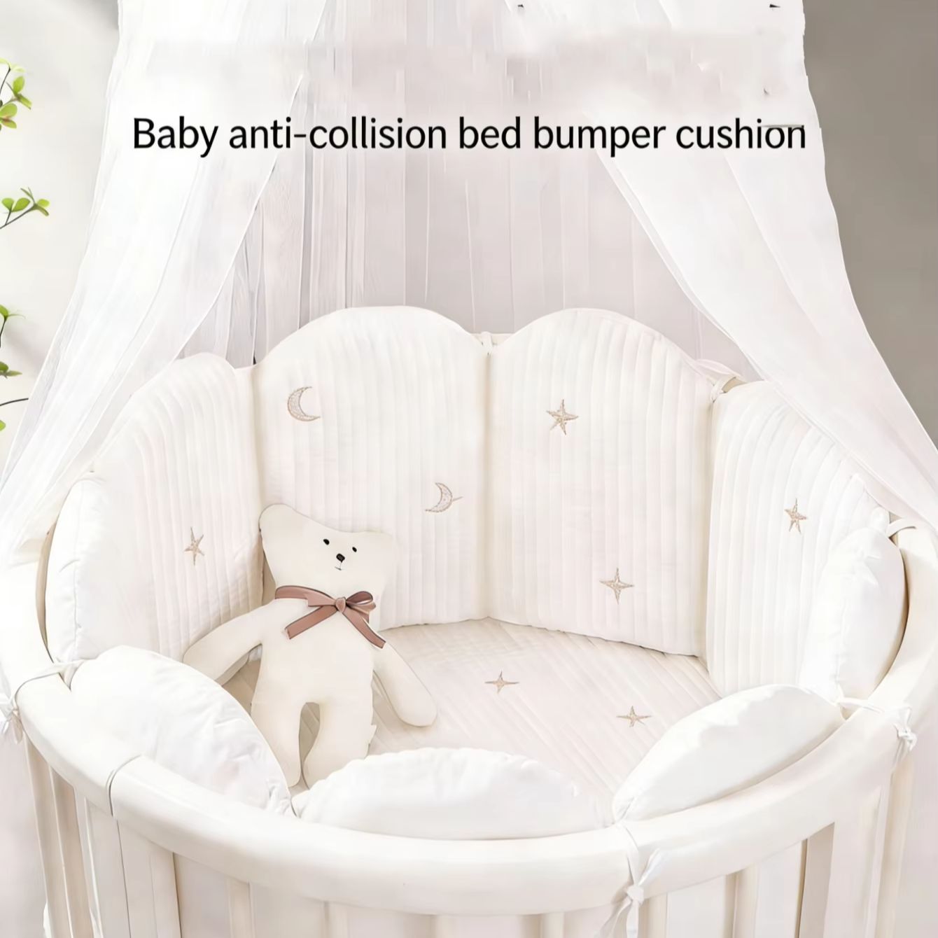 Baby Nursery Glider - 3-piece Set of Irregular Bed Frame,