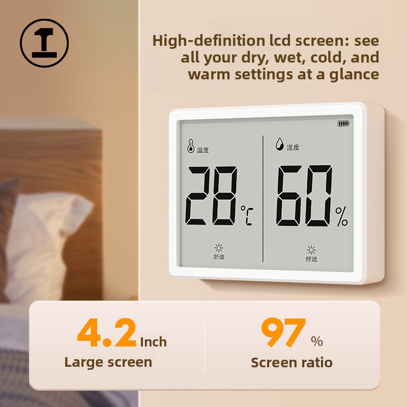 Baby Nursery Temperature - JZD Digital Wall Mounted Thermometer Hygrometer