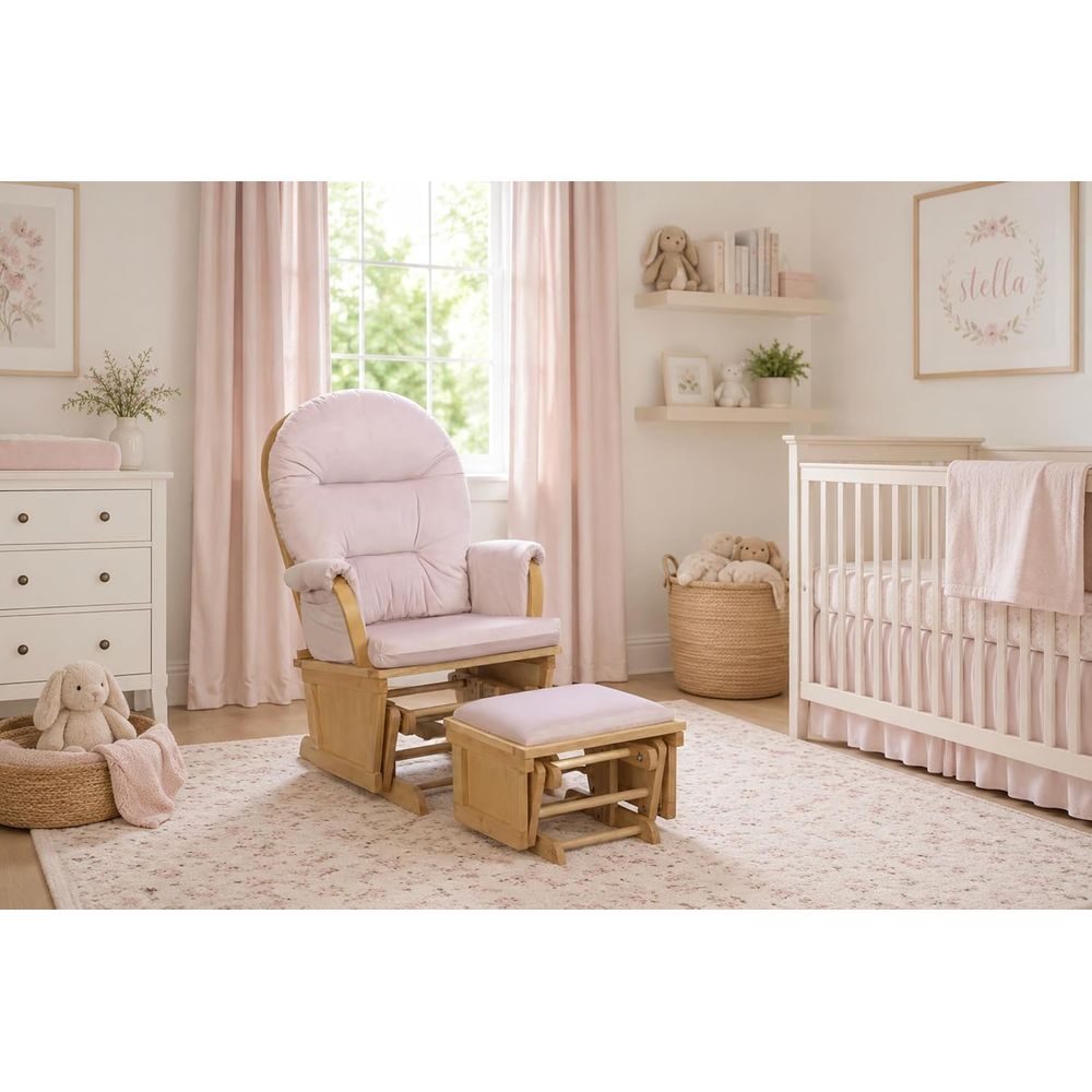 Baby Nursery Glider - Madison Nursery Rocking Chair with Ottoman,