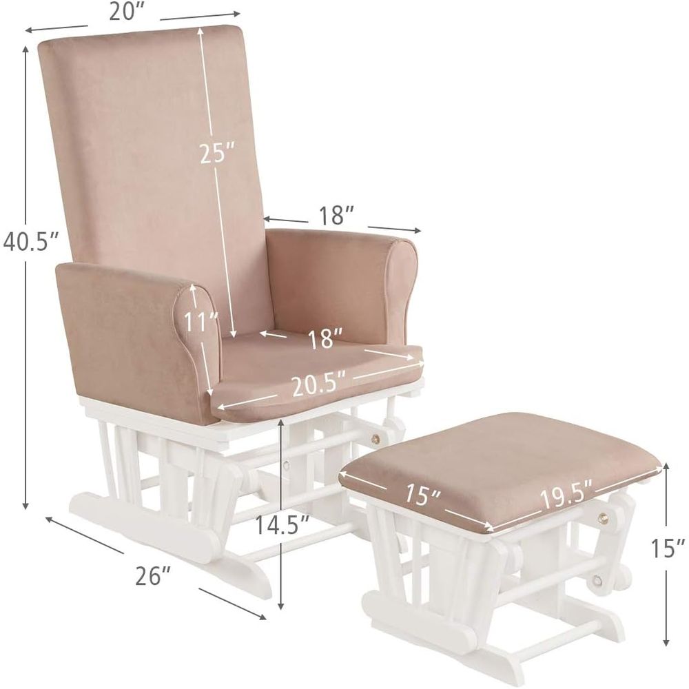 Baby Glider and Ottoman Cushio - Baby Nursery Glider review and price
