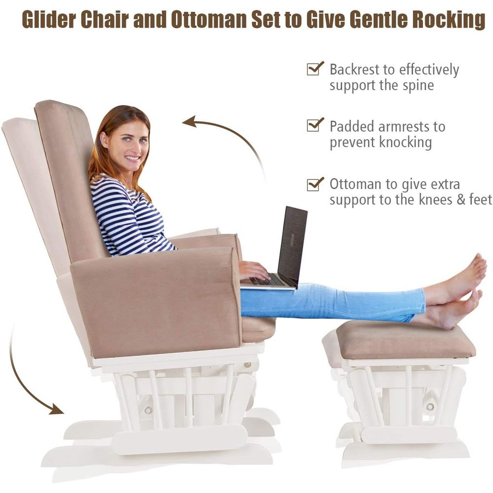 Baby Glider and Ottoman Cushio - Baby Nursery Glider review and price