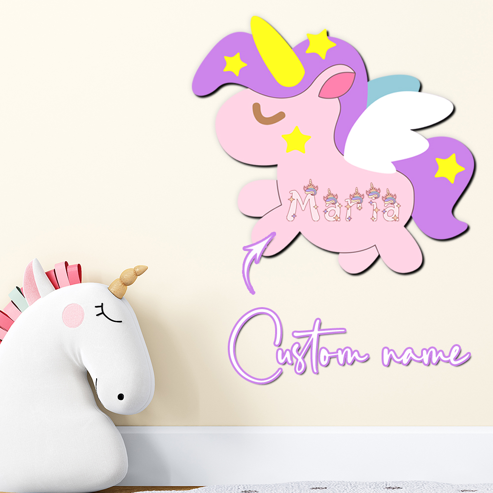 Custom Unicorn Wooden Name Sig - Baby Nursery Decor Girl review and price