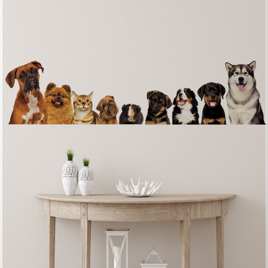 C30# 9 Cute Cats And Dogs Wall - Baby Nursery Vinyl review and price