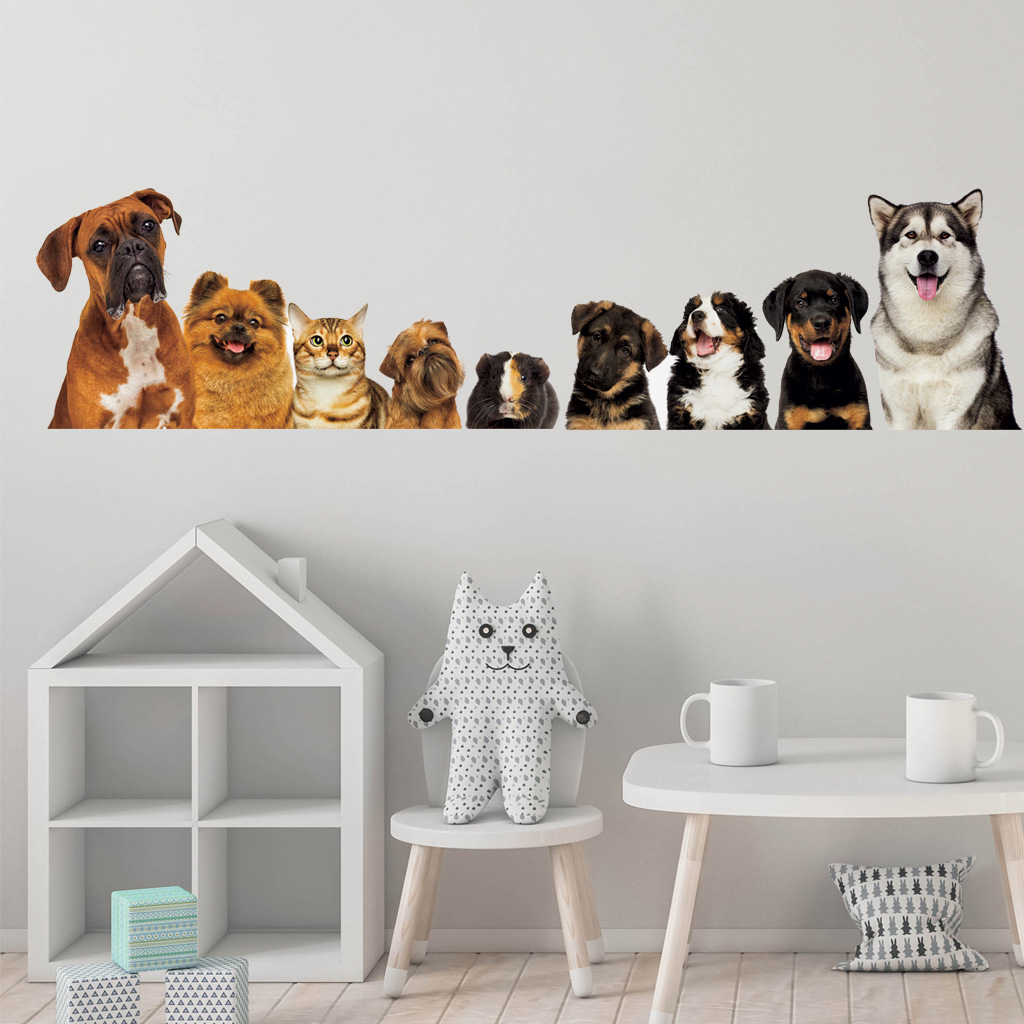 C30# 9 Cute Cats And Dogs Wall - Baby Nursery Vinyl review and price