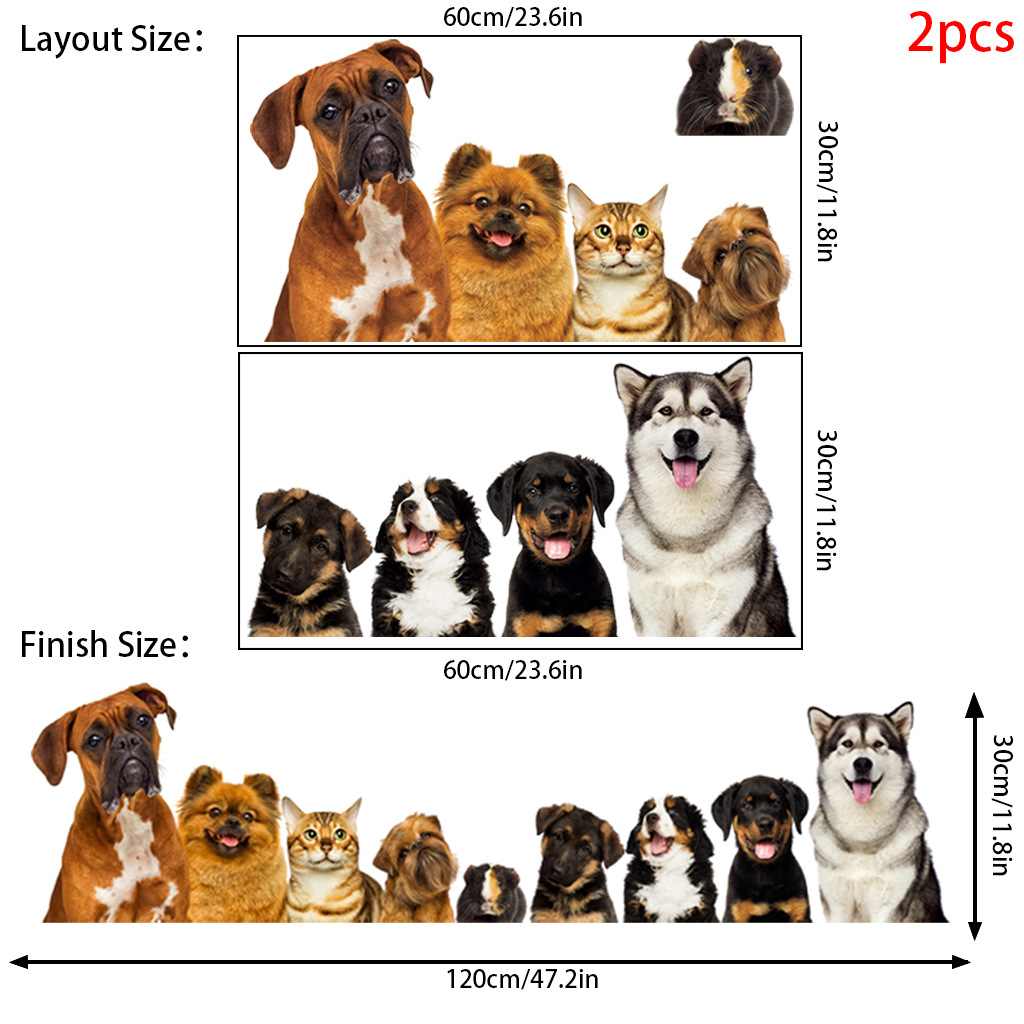 C30# 9 Cute Cats And Dogs Wall - Baby Nursery Vinyl review and price