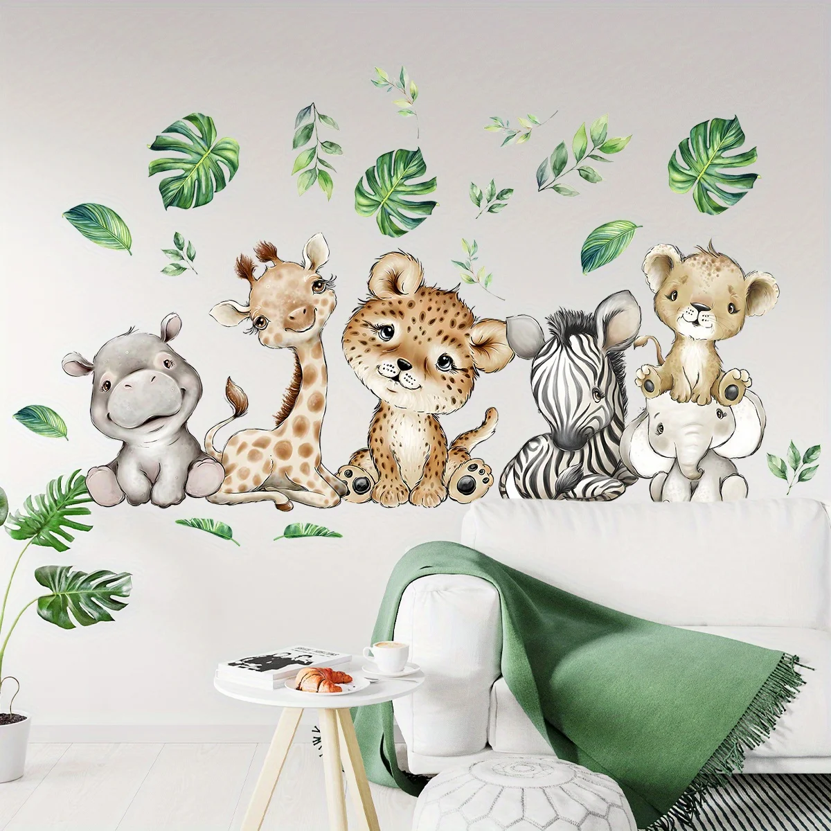 1PC Cartoon Cute Hippo Tiger E - Baby Nursery Vinyl review and price