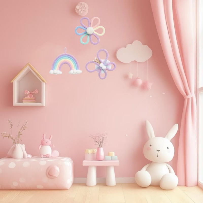 Nordic Rainbow Daisy Flower  B - Baby Nursery Decor Girl review and price