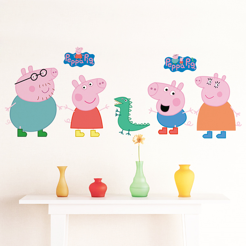 Cartoon Peppa Pig Wall Sticker - Baby Nursery Vinyl review and price