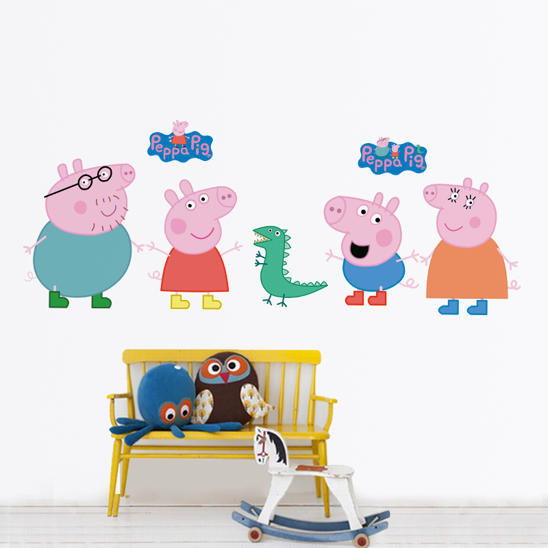 Cartoon Peppa Pig Wall Sticker - Baby Nursery Vinyl review and price
