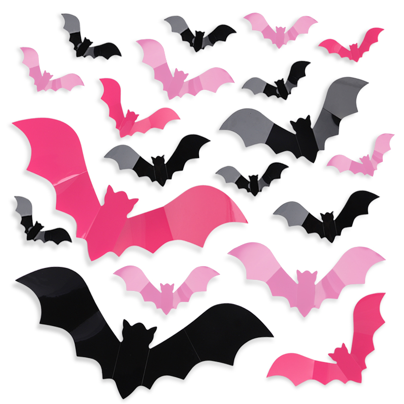 24/48Pcs Halloween Pink Bats W - Baby Nursery Vinyl review and price
