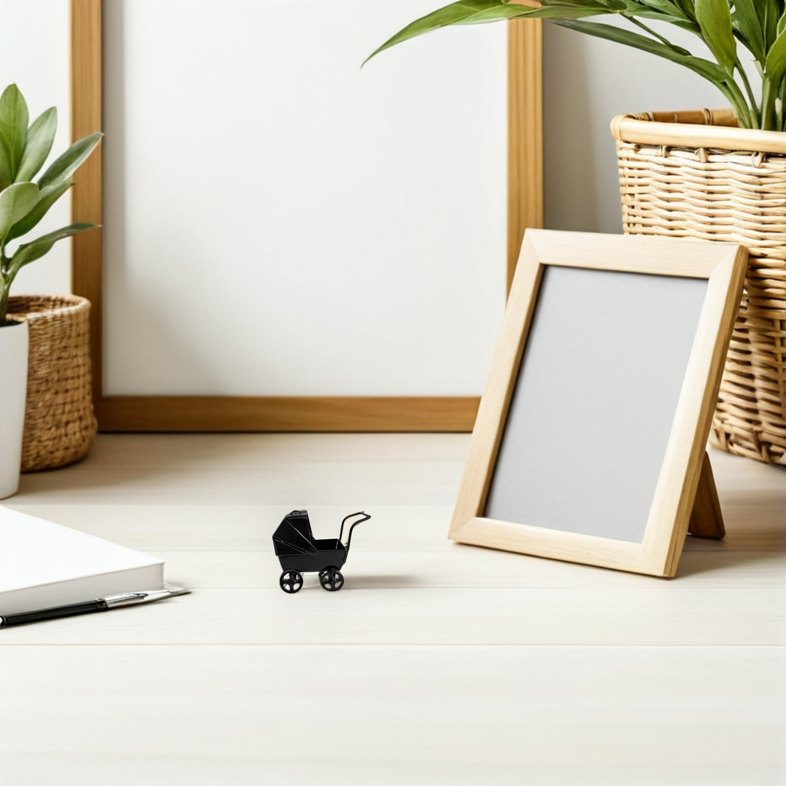 Miniature Iron Stroller Retro  - Baby Nursery Bookshelf review and price