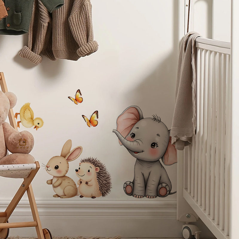 Cartoon Animal Wall Sticker -  - Baby Nursery Vinyl review and price