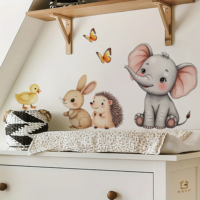 Cartoon Animal Wall Sticker -  - Baby Nursery Vinyl review and price