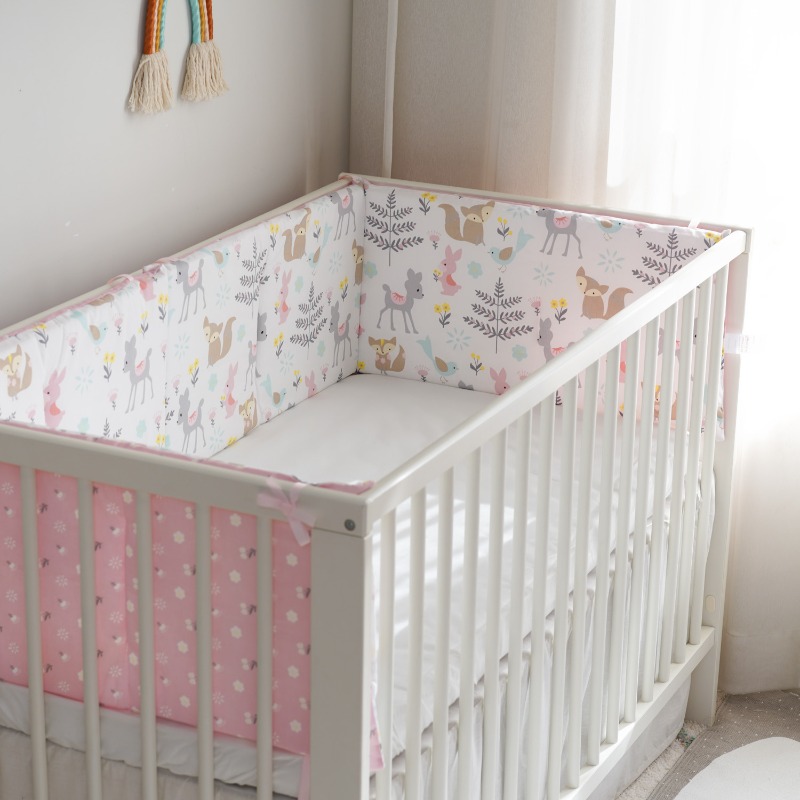 Pink Cotton Crib Bumper Soft A - Baby Nursery Glider review and price