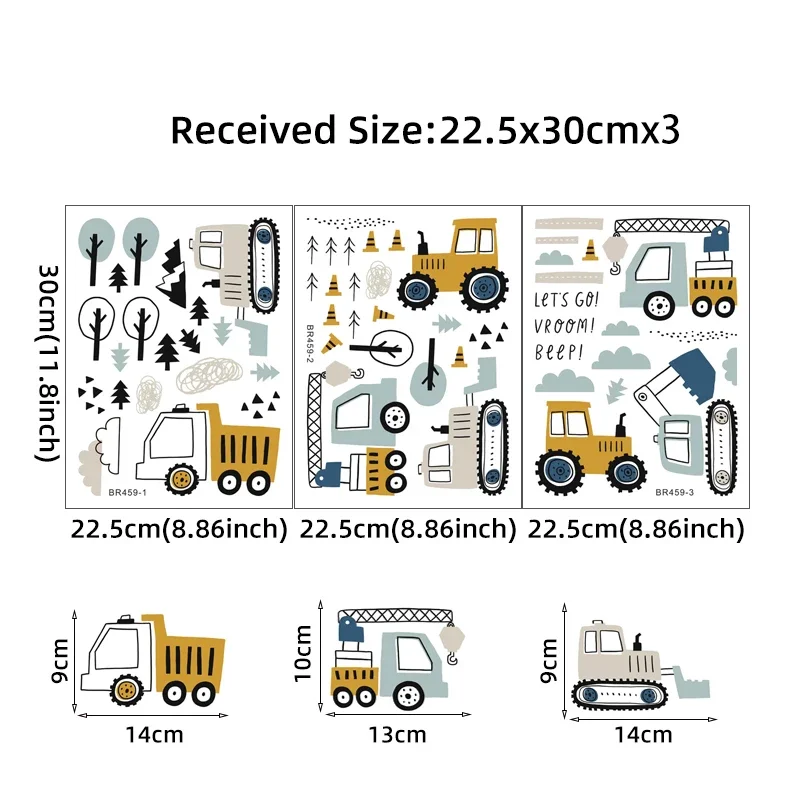 Hand Drawn Cute Cars Cargo Tru - Baby Nursery Vinyl review and price