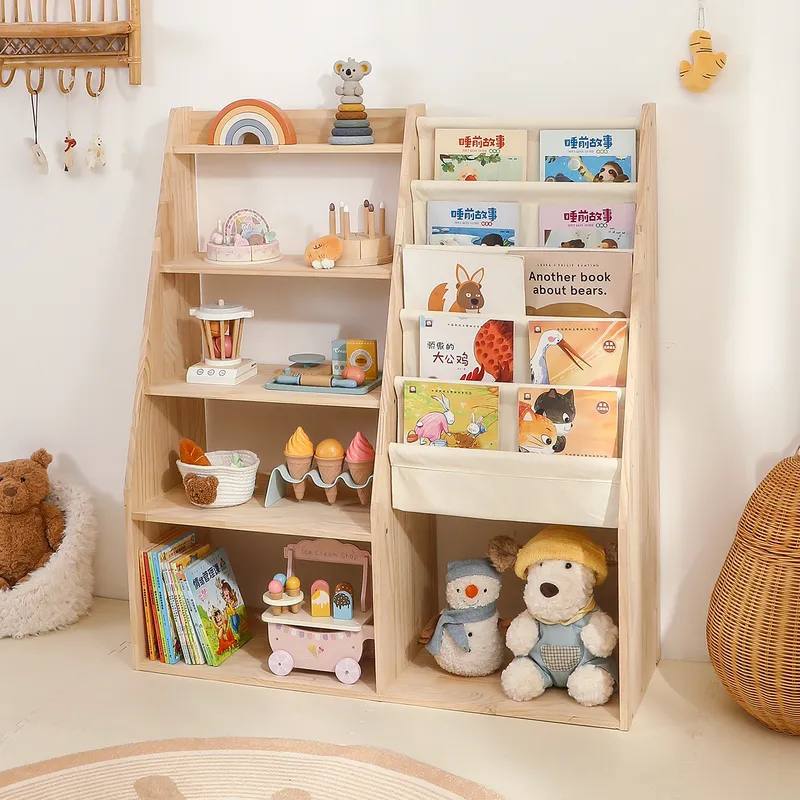Kids 2-in-1 Toy Storage Rack a - Baby Nursery Bookshelf review and price