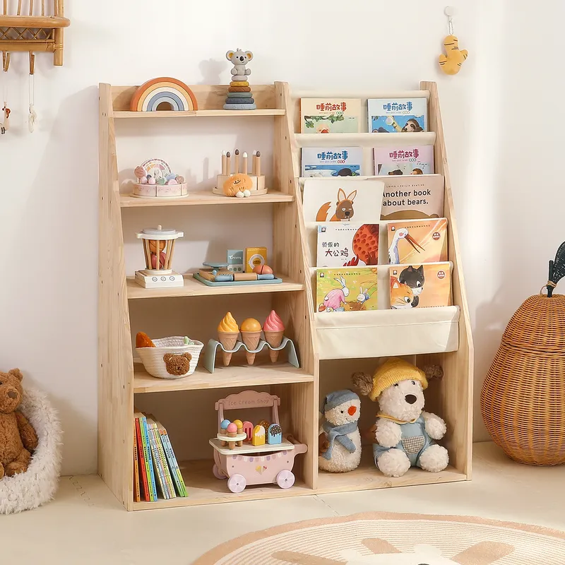 Kids 2-in-1 Toy Storage Rack a - Baby Nursery Bookshelf review and price