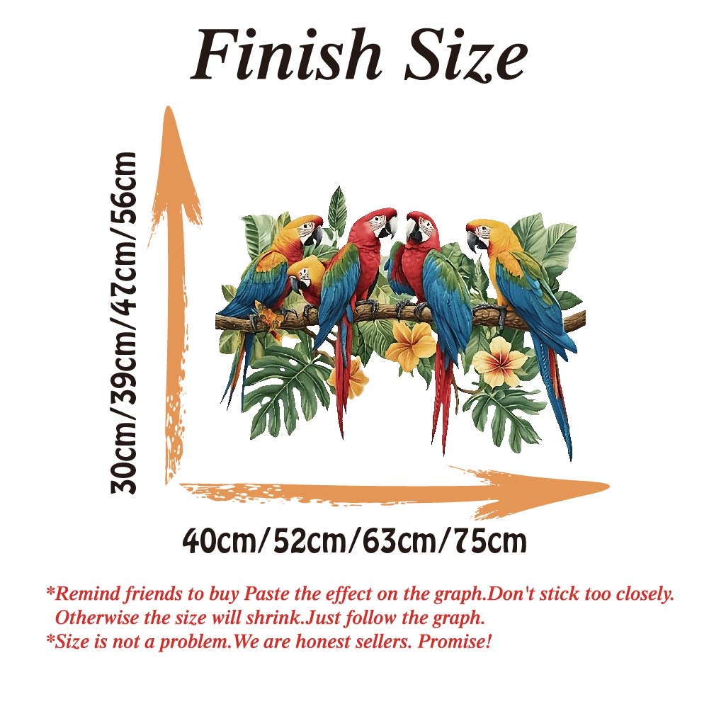 3Pcs Parrots on Branch Wall St - Baby Nursery Vinyl review and price