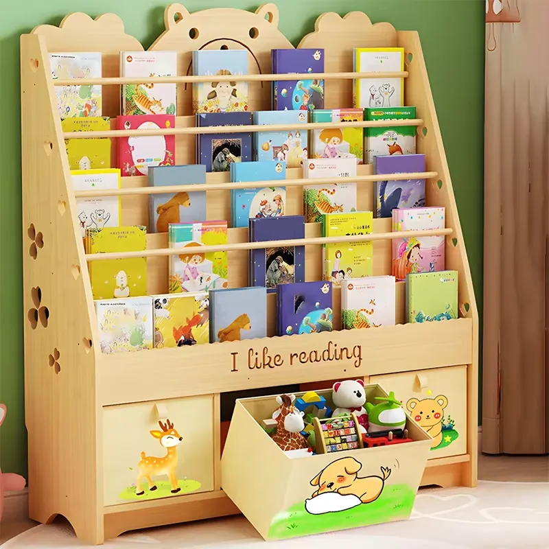 Wooden Bookshelf for Kids Room - Baby Nursery Bookshelf review and price