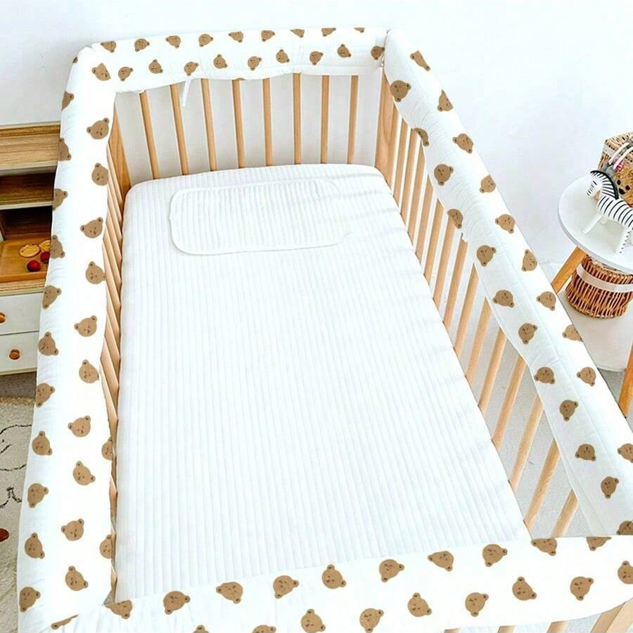 3Pcs Ins Baby Crib Bumper Stri - Baby Nursery Glider review and price