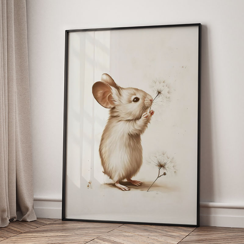 Bear Rabbit Fox Deer Squirrel  - Baby Nursery Prints review and price