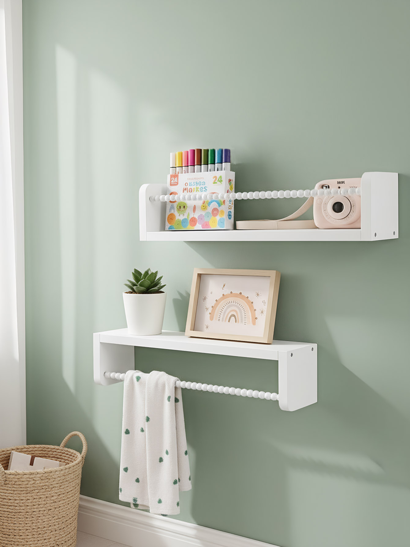 Wood Nursery Book Shelves, 15. - Baby Nursery Bookshelf review and price