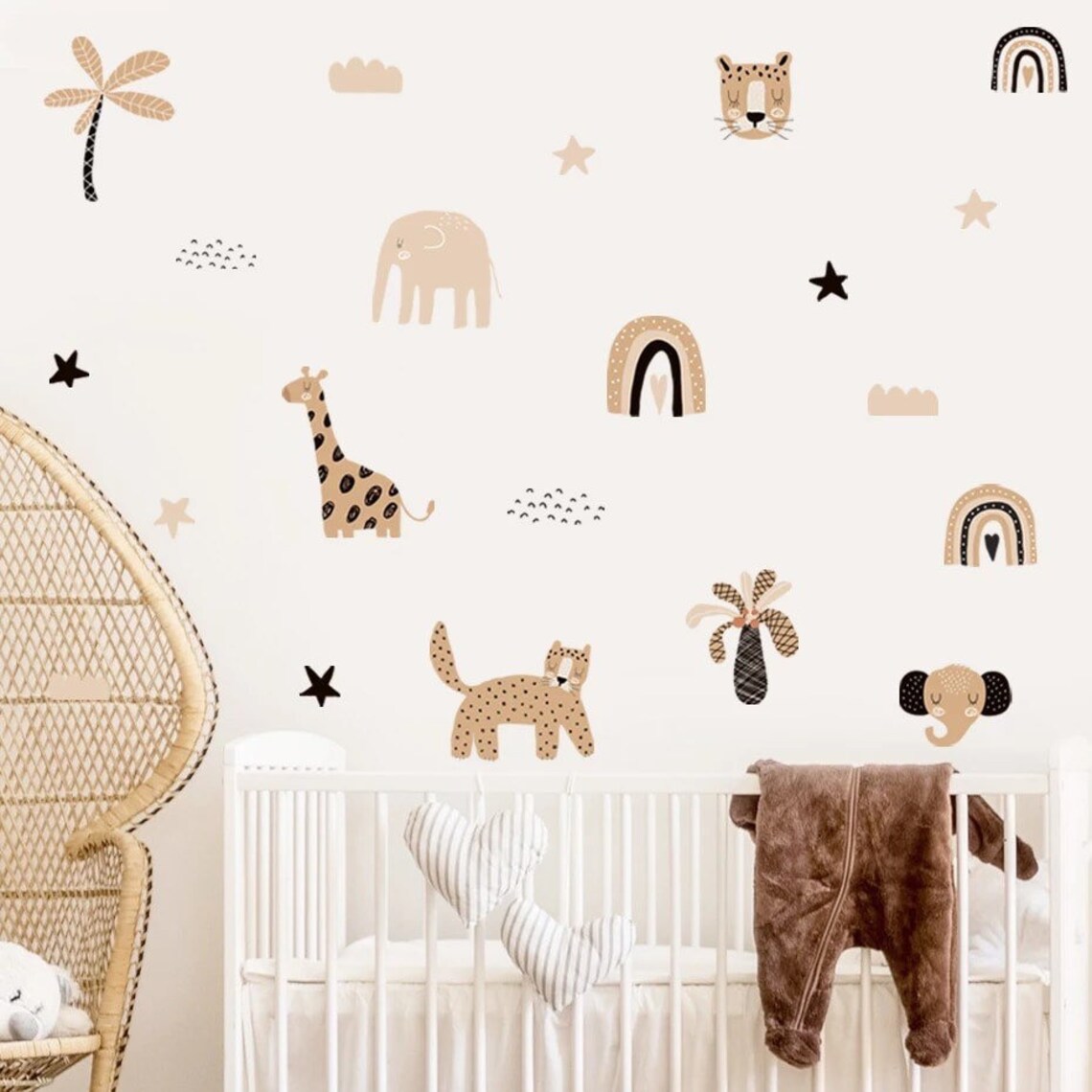 Boho Cartoon Rainbows Star Cut - Baby Nursery Decor Girl review and price