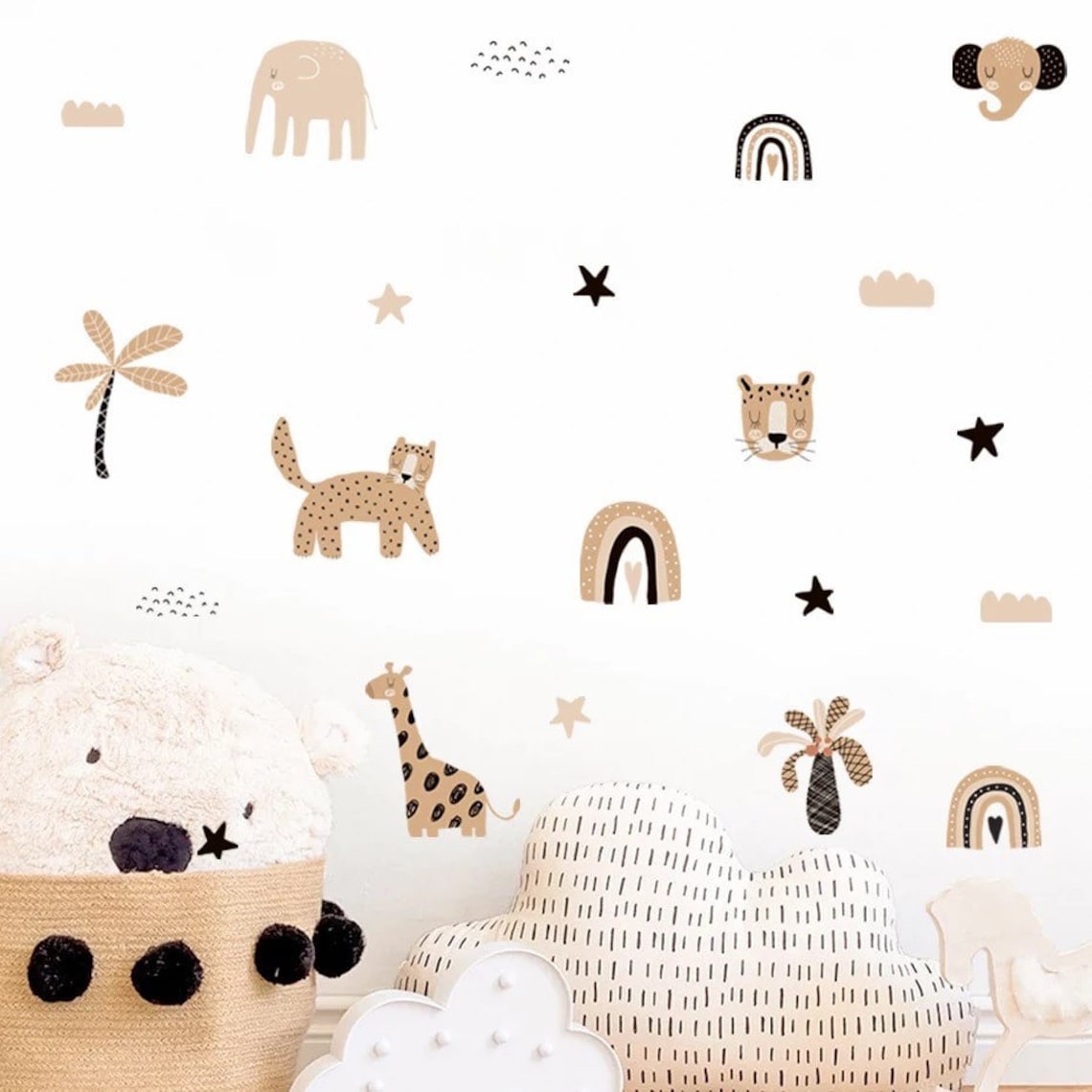 Boho Cartoon Rainbows Star Cut - Baby Nursery Decor Girl review and price